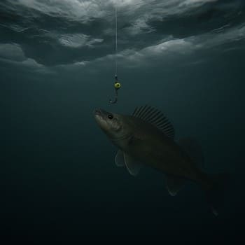 Flat under-ice frame with low contrast and washed-out colors