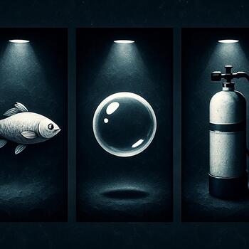 Printed episode cards with one tag highlighted on top