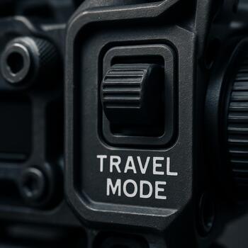 Rig folded flat and strapped to a sled or box