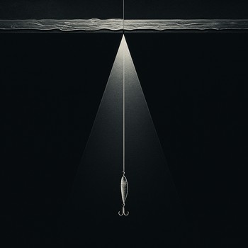 Diagram of a narrow light cone pointing straight down into the hole